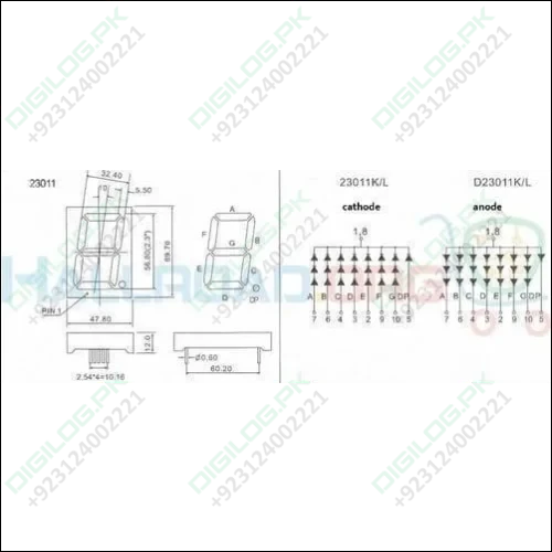 70mm Common Anode 7 Segment Led Display In Pakistan