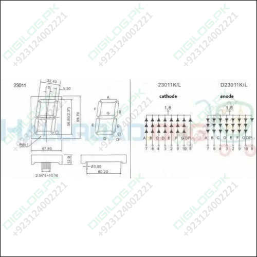 70mm Common Anode 7 Segment Led Display In Pakistan