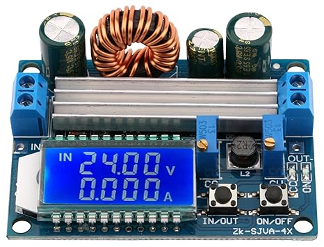 Image result for 4A Buck-Boost Converter Module Adjustable Buck Boost Board With LCD Display