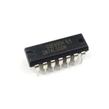 7400 SN74LS00N Quad 2-Input NAND Gate IC - a black 14-pin dual in-line package integrated circuit with white text printed on its top surface.