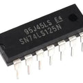 74125 SN74LS125N Quad 3-State Bus Buffer (DIP-14) - a black 14-pin DIP integrated circuit with white text printed on its top surface.