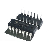 7495 SN74LS95N 4-Bit Parallel-Access Shift Register (DIP-14) - two black 14-pin DIP integrated circuit chips with white printed text on a white background.