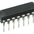 74HC138 IC - a black rectangular integrated circuit with eight silver metal pins extending from one side.