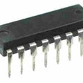 74HC164 IC - shown as a black, rectangular integrated circuit with eight metal pins extending from each of its two long sides.