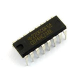 74HC238/74HCT238 DIP - Decoding Powerhouse: 3-to-8 Line Decoder/demultiplexer For Your Digital Circuit Needs - a black dual in-line package integrated circuit with sixteen metal pins and white text reading CD74HC238E.