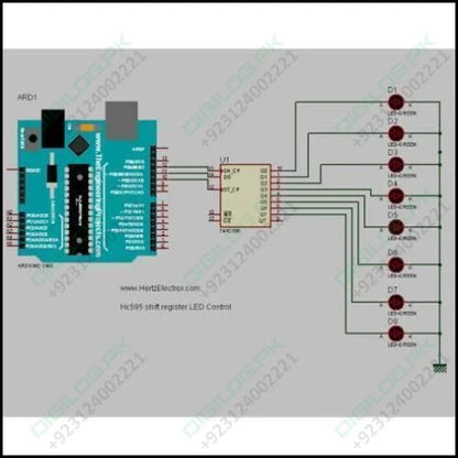 74HC595 8 Bit Serial To Parallel Shift Register IC