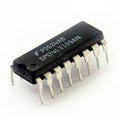 74LS109 IC - a black dual in-line package integrated circuit with 16 silver metal pins, shown from an elevated angle against a white background.