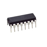 74LS139 Dual 1-of-4 Decoder/ Demultiplexer - shown as a black, rectangular integrated circuit with sixteen metallic pins arranged in two parallel rows.