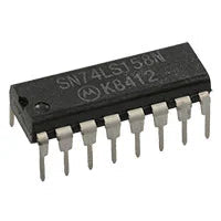 74LS158 Quad 2-input Multiplexer IC - a black 16-pin dual in-line package integrated circuit with SN74LS158N and KB412 printed on the top surface.