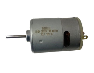 775 12V DC 3500RPM DC Motor RS755 High Speed High Torque Motor Cy 755 3835 - a silver cylindrical high-speed fan motor with a metal shaft and two electrical terminals on the back.