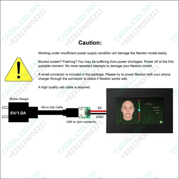 7 Inch Tjc Tft Hmi Lcd Touchscreen-Digilog.pk