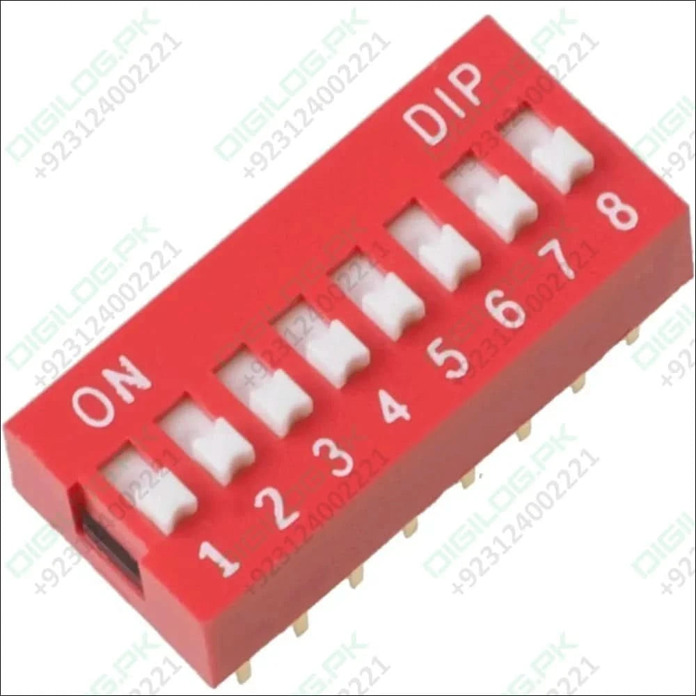 8-Position DIP Switch – Slide Type PCB Mount 8-Bit Manual Address Switch - DIP Switch