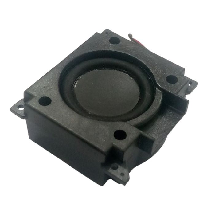 8 Ohm 1 watt Buffer speaker - shown as a black, square-shaped speaker component with mounting tabs and a small red wire extending from the back.