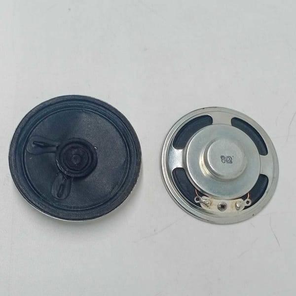 8 Ohm 3 Watts Woofer Loud Speaker Loudspeaker For Arduino DIY Projects - two round speakers with black cones, silver metal frames, and two electrical connection terminals on the back.