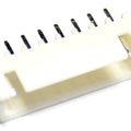 8 Pin 2.5mm JST Xh Style PCB Mount Male Connector - shown as a white plastic housing with eight vertical metal pins extending from the top.