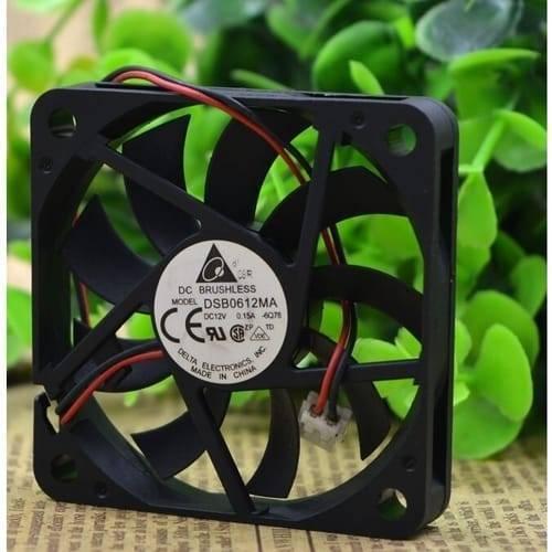 80mm x 80mm X25MM 12V DC Exhaust Fan 3 Inch x 3 Inch 12V Fan - a black square cooling fan with a central circular label and a white two-pin connector on a red and black wire.
