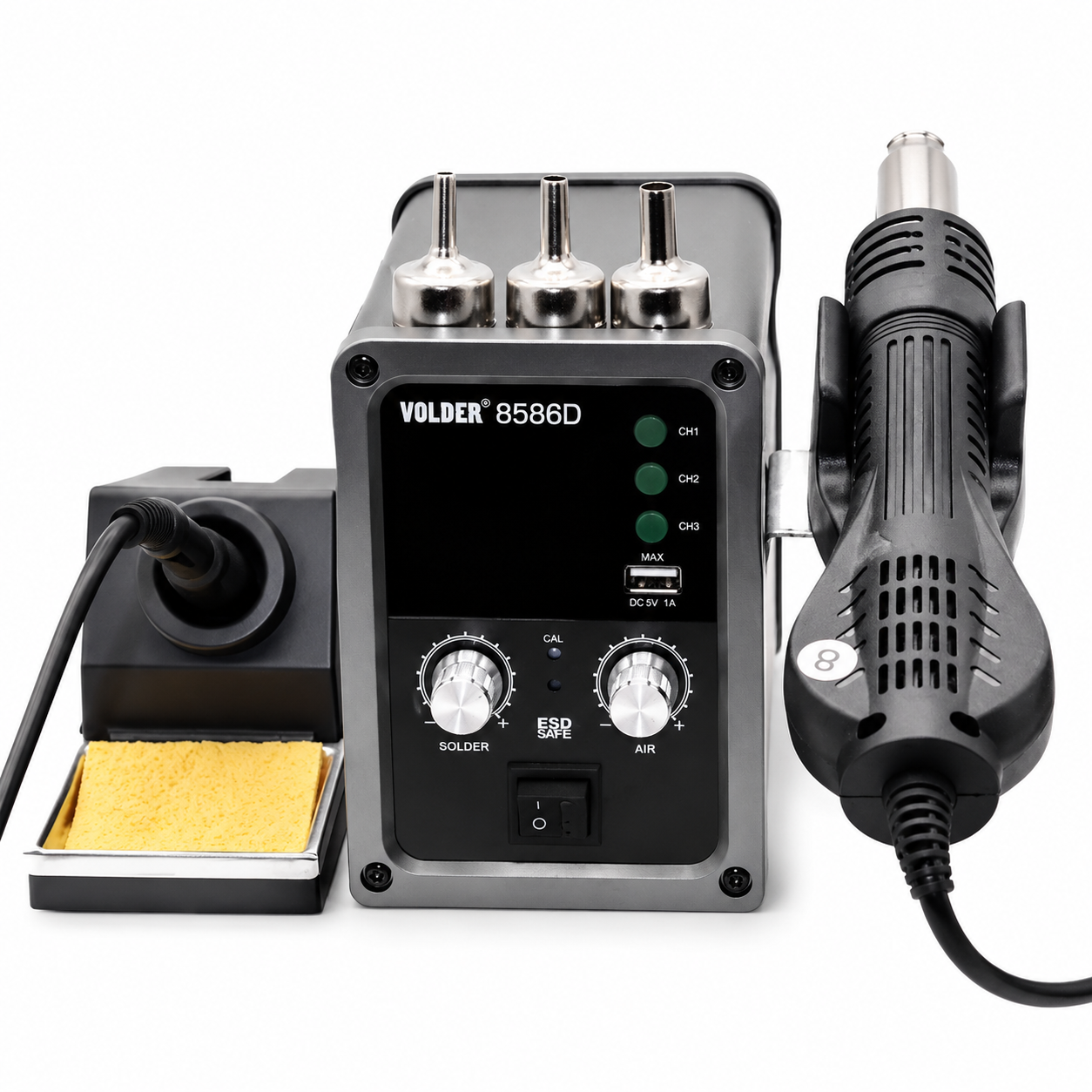 Volder 8586D Hot Air Gun Electric Iron 2-In-1 Desoldering Station In Pakistan