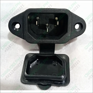 3 Pin Male Computer Socket AC Socket With Closing Window