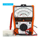 88B Analog Multimeter - orange analog multimeter with large needle scale and test leads