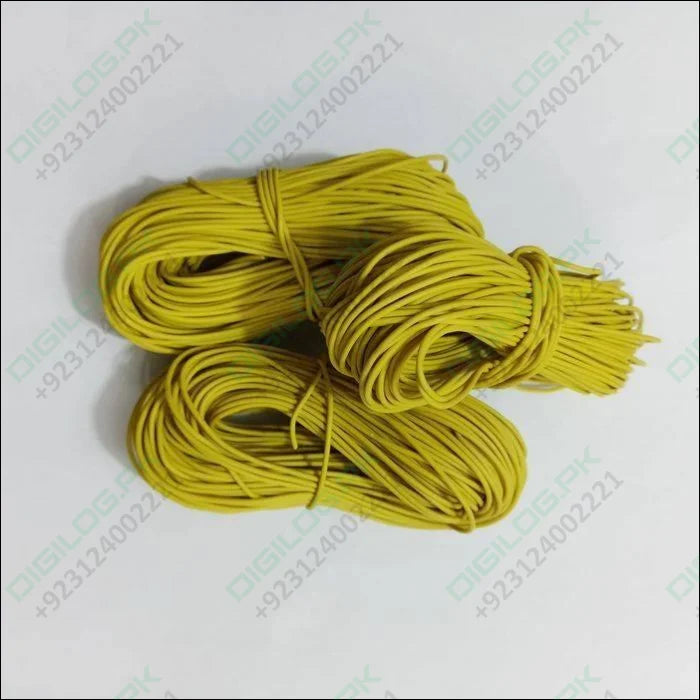 Yellow Wire 1meter Insulation Electronic Pcb Wrapping