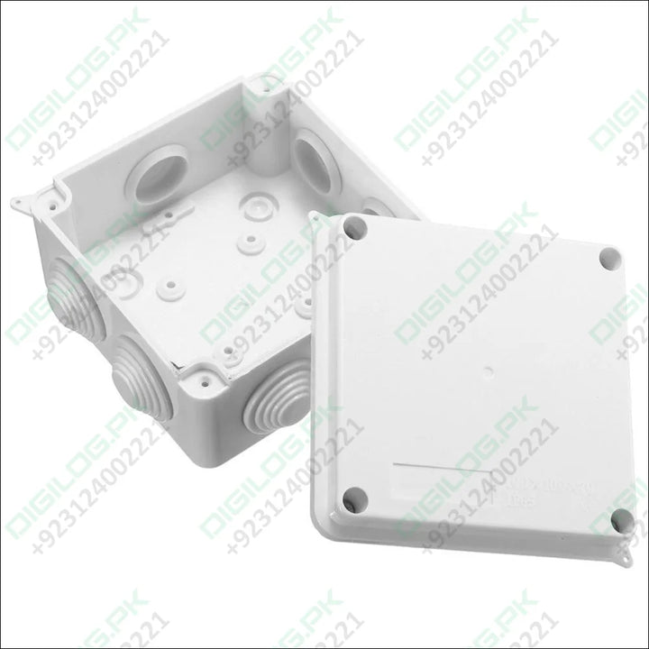 100x100x70mm IP65 Waterproof Outdoor Electrical CCTV Enclosure Square Junction Box White ABS