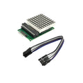8x8 Dot LED Matrix MCU Control Display Module MAX7219 - shown with a green circuit board, a black chip, a white LED matrix, and a five-wire jumper cable.