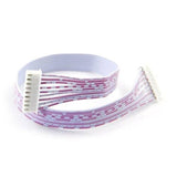 9 Wires 2.54mm Pitch Female To Female JST Xh Connector Cable Wire 6 Inch - a white ribbon cable with white JST connectors on both ends.