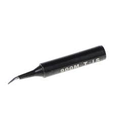900M-T-IS Lead Free Soldering Iron Tip For Hakko Saike 936 852D+ - a black, tapered, bent-tip metal soldering iron replacement part with the model number printed on the side.