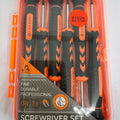 91024 6pcs Professional Mobile Repairing Tools Screwdrivers Set Kit Pack - an orange plastic case with six screwdrivers visible inside.