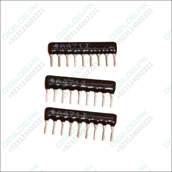 SIL 470R Resistor Pack 7 9 pin 470 Ω