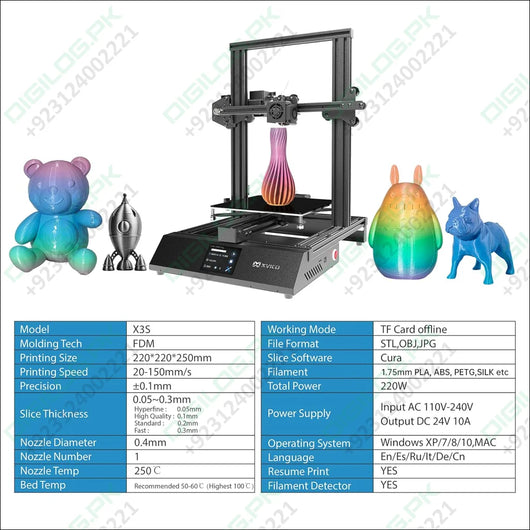 XVICO 3D Printer In Pakistan X3S DIY Kit Rapid Assembly