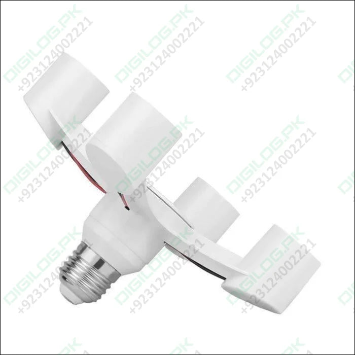 4 In 1 E27 Heads Lamp Bulb Holder Light Base Led Converter