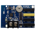 Blue circuit board with components for Hd-w3 Wi-Fi LED scrolling display controller in Pakistan