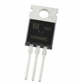 9N90 MOSFET High Voltage N-channel Power Transistor - shown as a black, three-pin electronic component with a metal mounting tab labeled FQP9N90C.