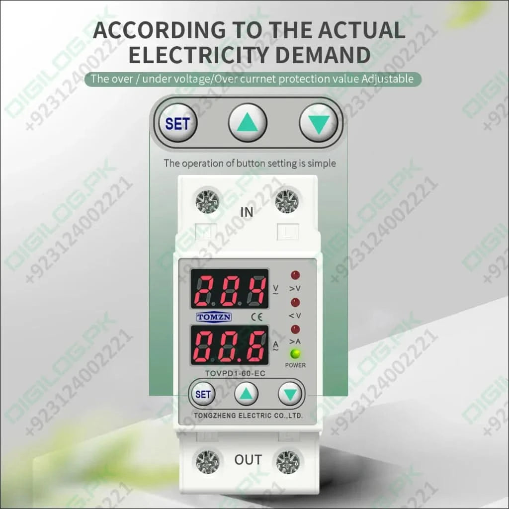 Adjustable Over & Under Voltage Protective Device TOVPD1-60-EC 