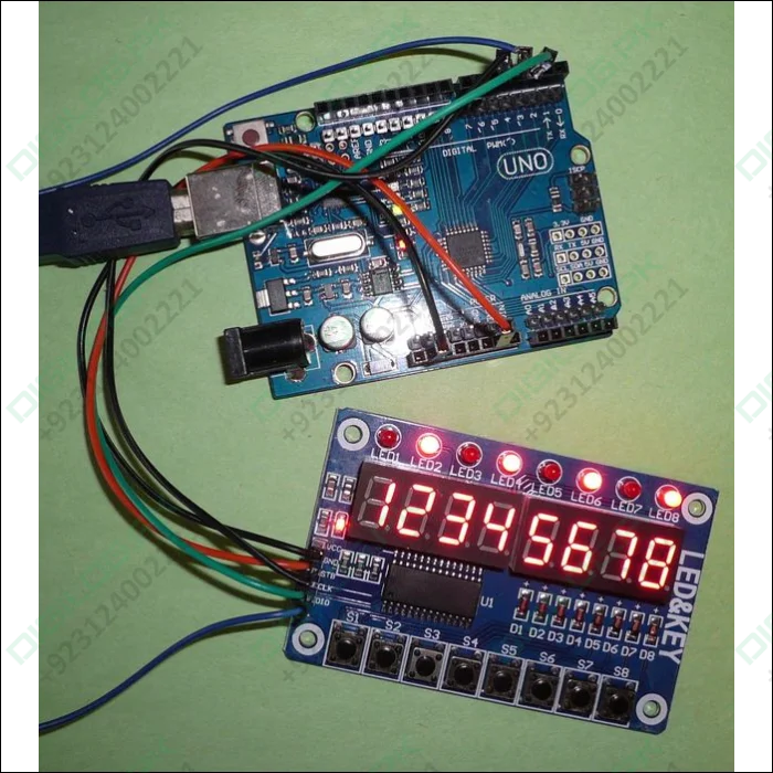 Tm1638 8 Digit 7 Segment Display With Led’s And Switches