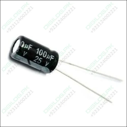 Aluminium 100uf 25v Electrolytic Polar Capacitor