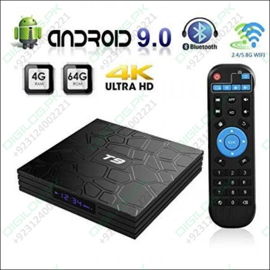 Android Smart Tv Box T9 4gb + 64gb Quad Core 4k Ultra Hd