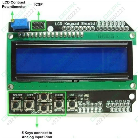 Arduino LCD Keypad Shield in Pakistan - Digilog.pk