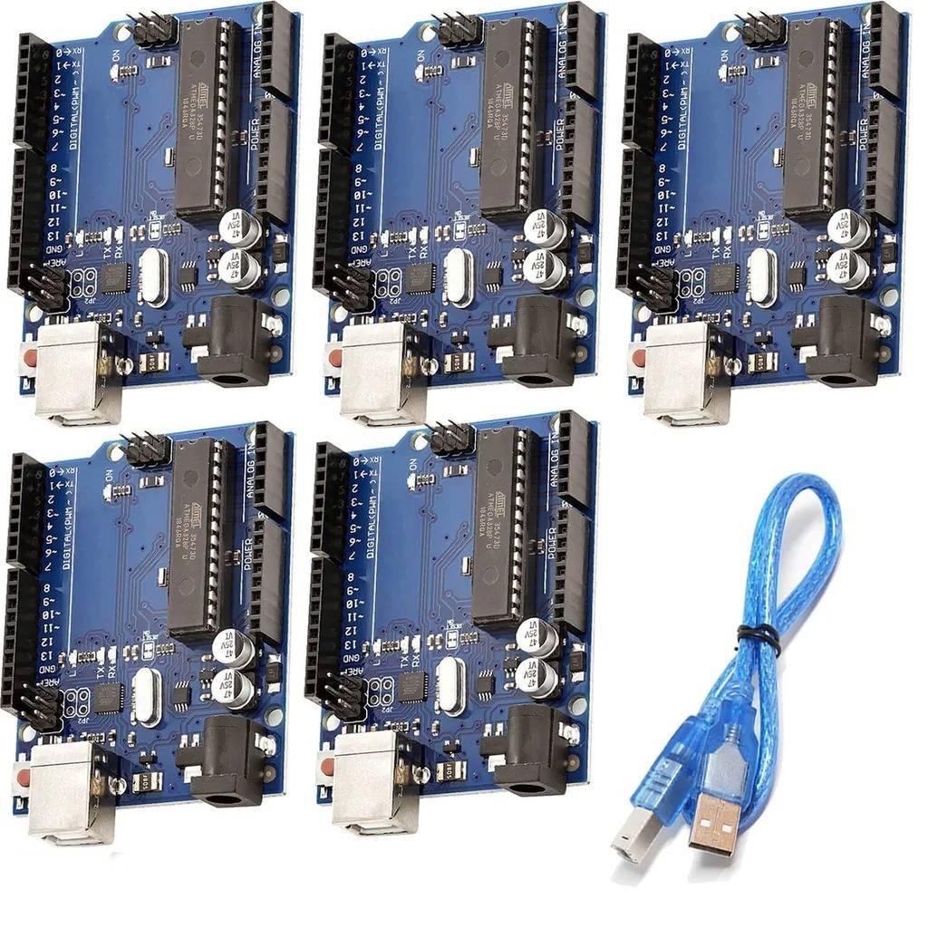 Arduino Uno R3 Dip With USB Cable Without Arduino Logo – digilog.pk