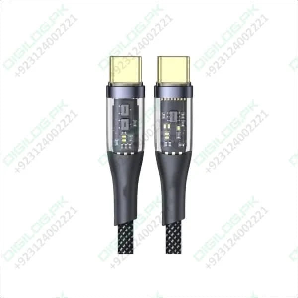 Aspor A153 240W LED Light Type-C to Type-C PD Fast Charging Cable