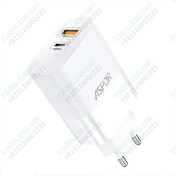 Aspor A851 EU Charger Adapter 65W Qc3.0 Wall Multi Port USB