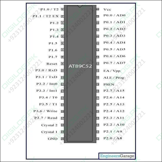 USED Atmel At89c52 Microcontroller