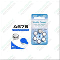A675 Audio Power-Hearing Aid Batteries Pack of 6 cells