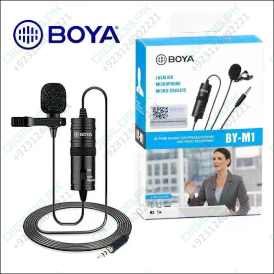 BOYA BY-M1 Omnidirectional Lavalier Microphone (Black)