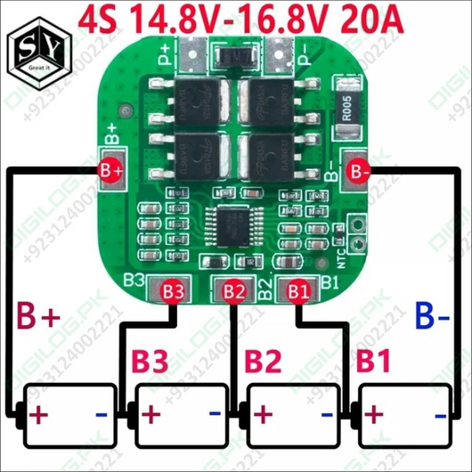 Battery Protection Board 4s 20a 14.8v Bms For 18650 Lithium