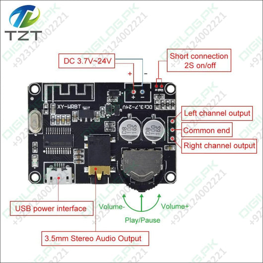 Bluetooth 5.0 Audio Receiver Board - controllable Volume