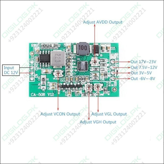 Ca-508 Boost Board Module Lcd Tcon Vgl Vgh Vcom Avdd 4