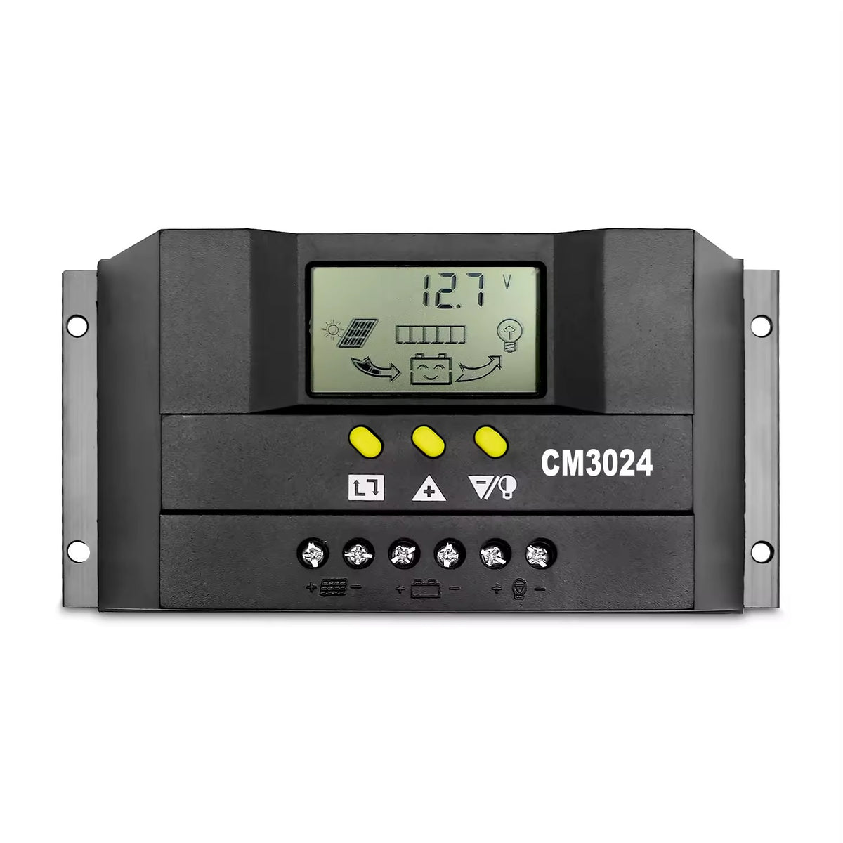 CM3024 30A 12V 24V PWM Solar Charge Controller Auto-Detect with LCD Display