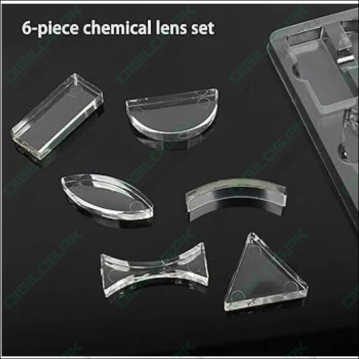 Parallel Lens Kit - 6 Piece Convex Lens Optical Experiment Set